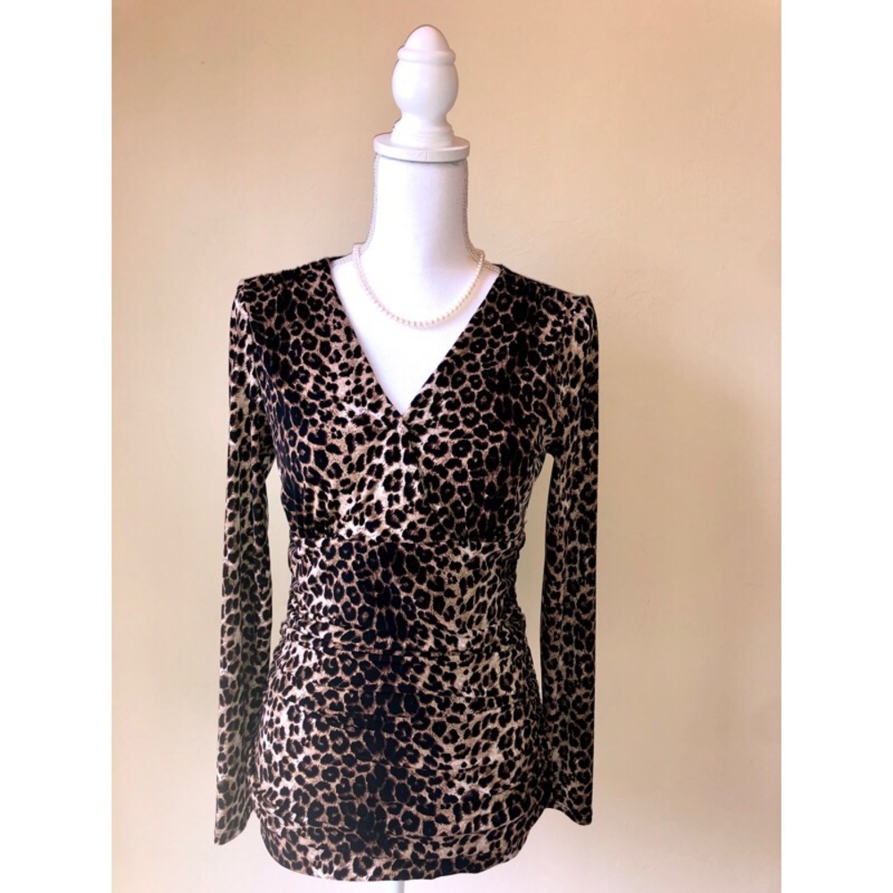 INC cheetah print blouse